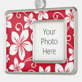 BLUE HAWAII (RED) Rahmen-Ornament SILBER (Links)