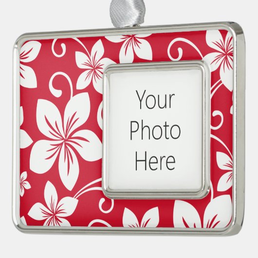 BLUE HAWAII (RED) Rahmen-Ornament SILBER (Links)