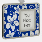 BLUE HAWAII (ROYAL BLUE) Rahmen-Ornament SILBER (Rechts)