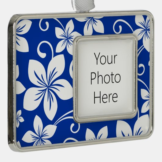 BLUE HAWAII (ROYAL BLUE) Rahmen-Ornament SILBER (Rechts)