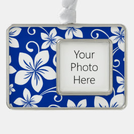 BLUE HAWAII (ROYAL BLUE) Rahmen-Ornament SILBER