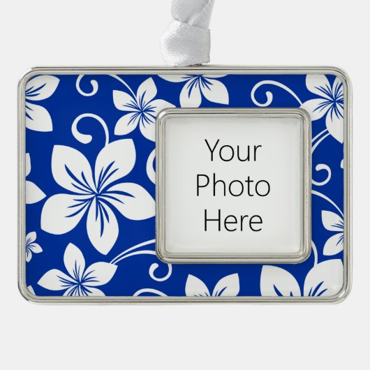 BLUE HAWAII (ROYAL BLUE) Rahmen-Ornament SILBER (Vorderseite)