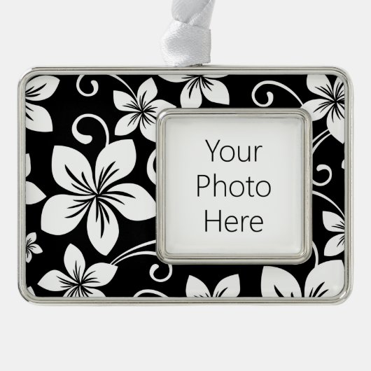 BLUE HAWAII (SCHWARZ) Rahmen-Ornament SILBER (Vorderseite)