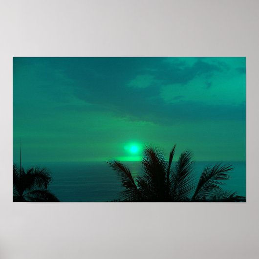 Blue Hawaii Sunset Poster (Vorne)