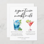 Blue Hawaiian Cranberry Süsse Mocktails Menü (Vorne/Hinten)