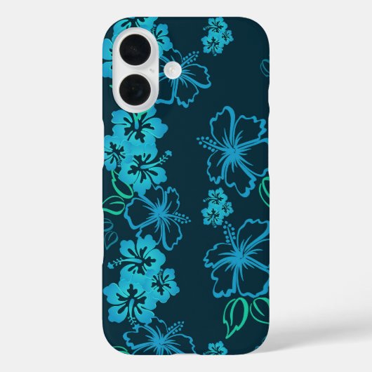 Blue Hawaiian Hibiskus Phone Case (Rückseite)