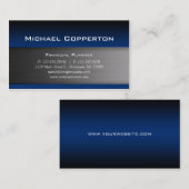 Blue Header der Metallkarte Visitenkarte (Vorne/Hinten)