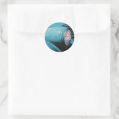 Blue Headlight Runder Aufkleber (Tasche)