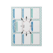 Blue Healthcare Student Concept Map Template Notizblock (Rotiert)