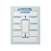 Blue Healthcare Student Concept Map Template Notizblock (Rotiert)