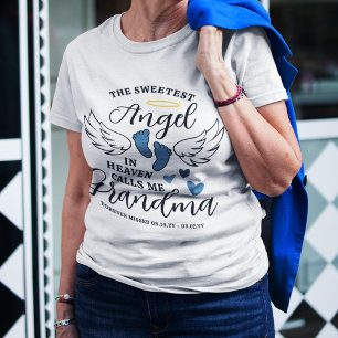 Blue Heart Angel ruft mich Grandma Loss von Grands T-Shirt
