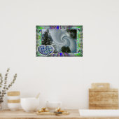 Blue Heart auf einem Cloudy Day Poster (Küche)