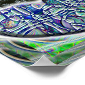 Blue Heart auf einem Cloudy Day Poster (Ecke)