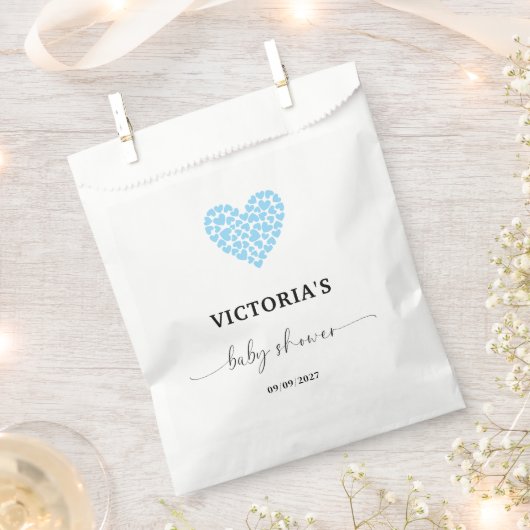 Blue Heart Baby Dusche Party Geschenktütchen (Ausgeschnitten)