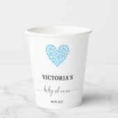 Blue Heart Baby Dusche Party Pappbecher (Vorderseite)