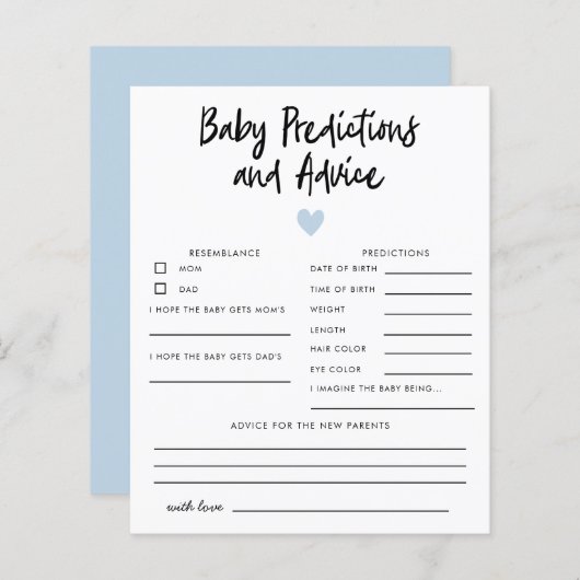 Blue Heart Baby Predictions & Advice (Vorne/Hinten)