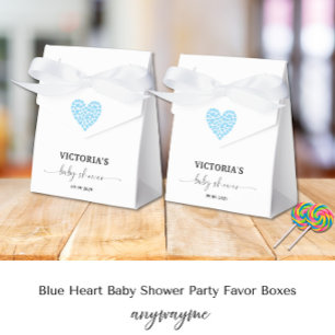 Blue Heart Baby Shower Party  Geschenkschachtel