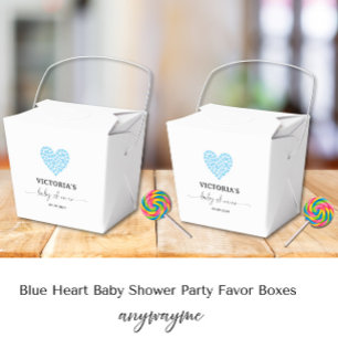Blue Heart Baby Shower Party  Geschenkschachtel