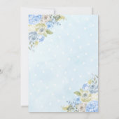 Blue Heart Balloon Teddy Bear Boy Baby Dusche Einladung (Rückseite)