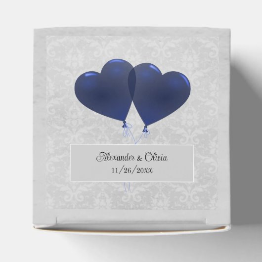 Blue Heart Balloons Gastgeschenk Hochzeit Box Geschenkschachtel (Oben)