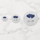Blue Heart Balloons Wedding Confetti Konfetti (Vorderseiten)