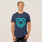 Blue Heart Bella Canvas Tri-blend T-Shirt Shirt (Vorderseite voll)