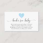 Blue Heart Books for Baby Shower  Begleitkarte (Vorderseite)