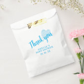 Blue Heart Boy Baby Dusche Danke Geschenktütchen (Versiegelt)