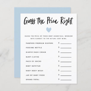 Blue Heart Boy Baby Dusche schätzt den Preis richt