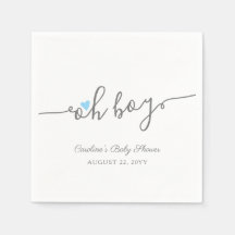 Blue Heart Boy Baby Dusche