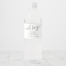 Blue Heart Boy Baby Dusche Wasser Flasche Labrador