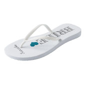 Blue Heart Bride Badesandalen (Schrägansicht)