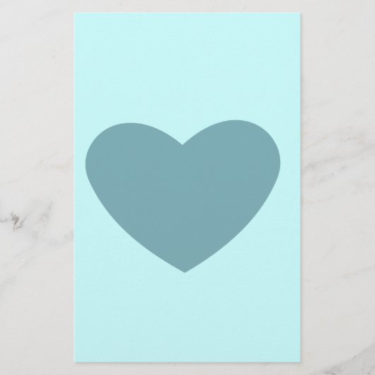 Blue Heart Briefpapier (Vorderseite)
