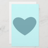 Blue Heart Briefpapier (Vorne/Hinten)