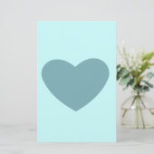 Blue Heart Briefpapier (Stehend Vorderseite)