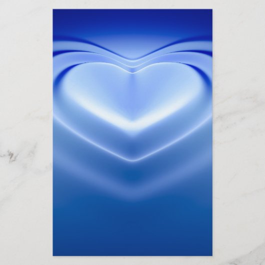 Blue Heart Briefpapier (Vorderseite)