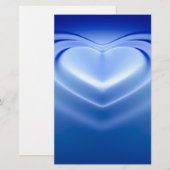 Blue Heart Briefpapier (Vorne/Hinten)