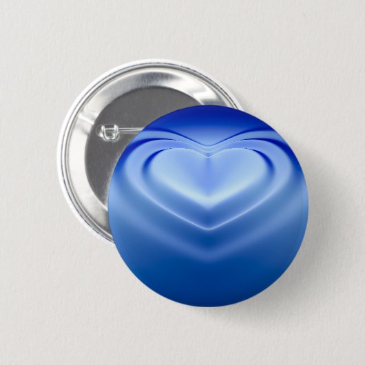 Blue Heart Button (Vorne & Hinten)