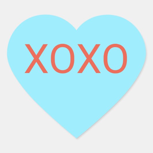 Blue Heart Candy Herz-Aufkleber (Vorderseite)