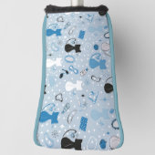 Blue Heart Cats Mitte des Jahrhunderts Golf Headcover (Rotieren 90)