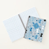 Blue Heart Cats Mitte des Jahrhunderts Notizblock (Innenseite)