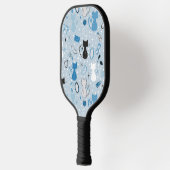 Blue Heart Cats Mitte des Jahrhunderts Pickleball Schläger (Links)