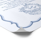 Blue Heart Coquette Cake Birthday Time Kapsel Poster (Ecke)