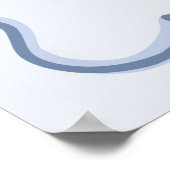 Blue Heart Coquette Cake Brautparty Willkommen Poster (Ecke)