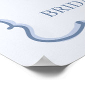 Blue Heart Coquette Cake Brautparty Willkommen Poster (Ecke)