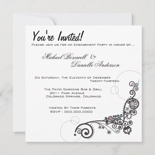 Blue Heart Einladung (Rückseite)