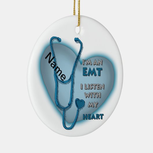 Blue Heart EMT Keramik Ornament (Rechts)