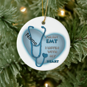 Blue Heart EMT Ornament