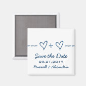 Blue Heart Equation Save the Date Magnet (Vorderseite/Rückseite)