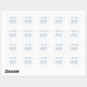 Blue Heart Equation Save the Date Stickers (Blatt)